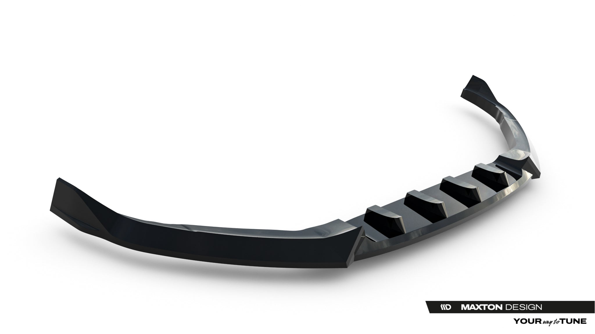 Maxton Design Street+ Spoilerlippe Front Ansatz passend für Opel Corsa F Facelift (Mk6 Facelift) schwarz Hochglanz