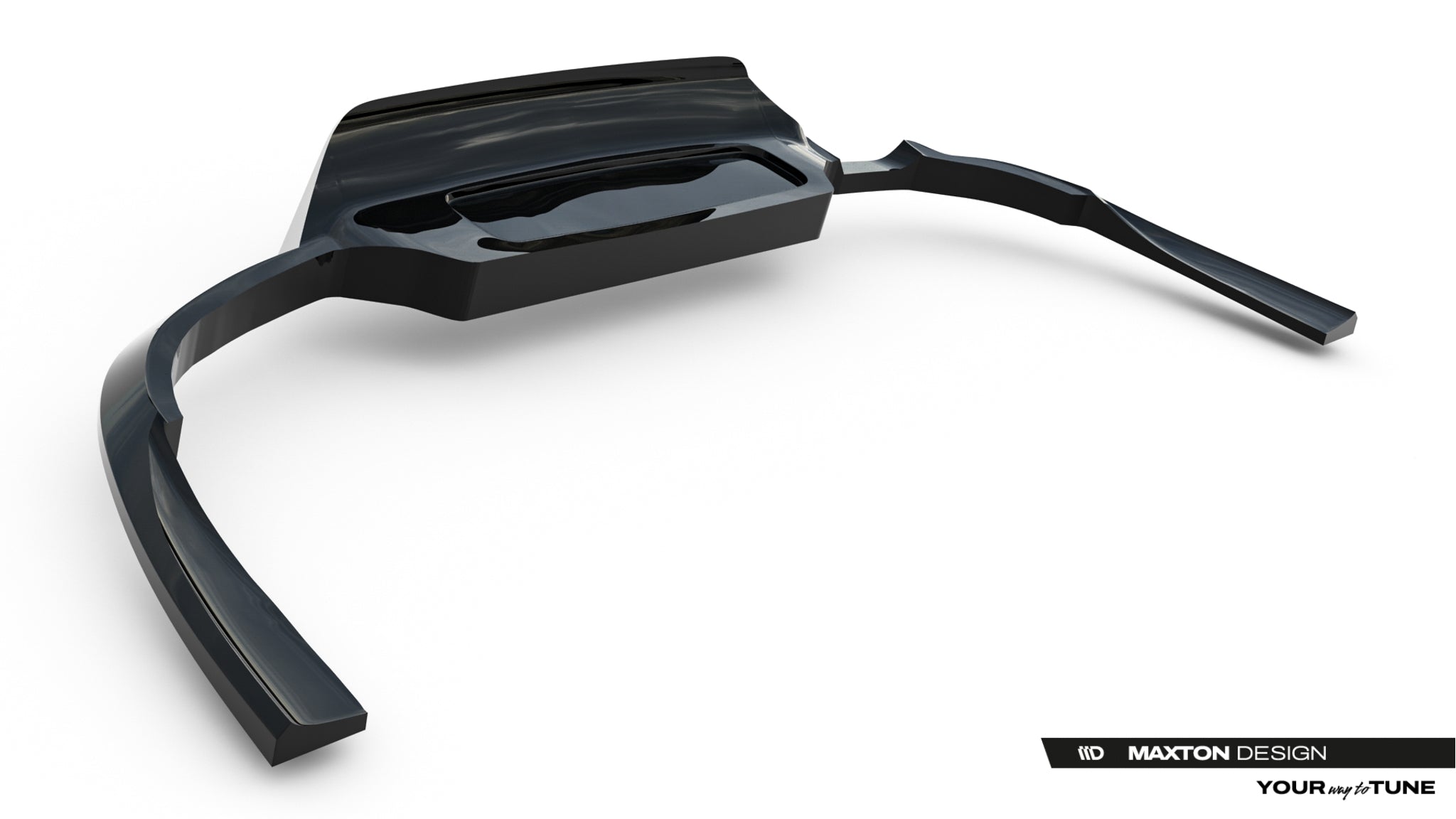 Maxton Design Street+ Mittlerer Diffusor RACE passend für Opel Insignia OPC-Line Mk2 schwarz Hochglanz
