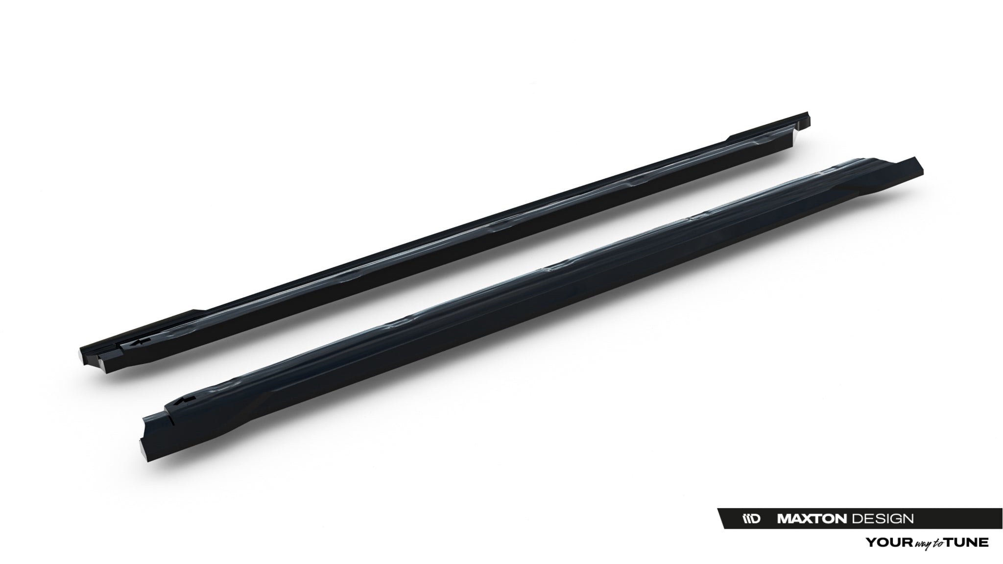 Maxton Design Street+ Seitenschweller Leisten passend für Opel Corsa F Facelift (Mk6 Facelift) schwarz Hochglanz