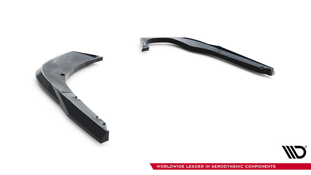 Maxton Design Heck Ansatz Flaps Diffusor V.1 passend für Skoda Superb Sportline Mk4 schwarz Hochglanz