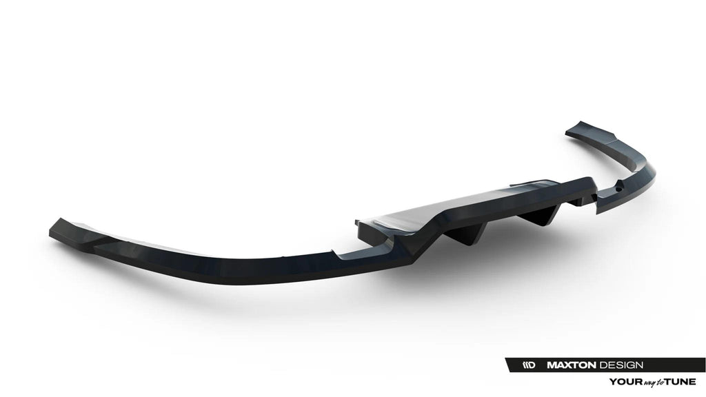 Maxton Design Street+ Mittlerer Diffusor Race Passend für Jaguar F-Pace S X761 Schwarz Hochglanz