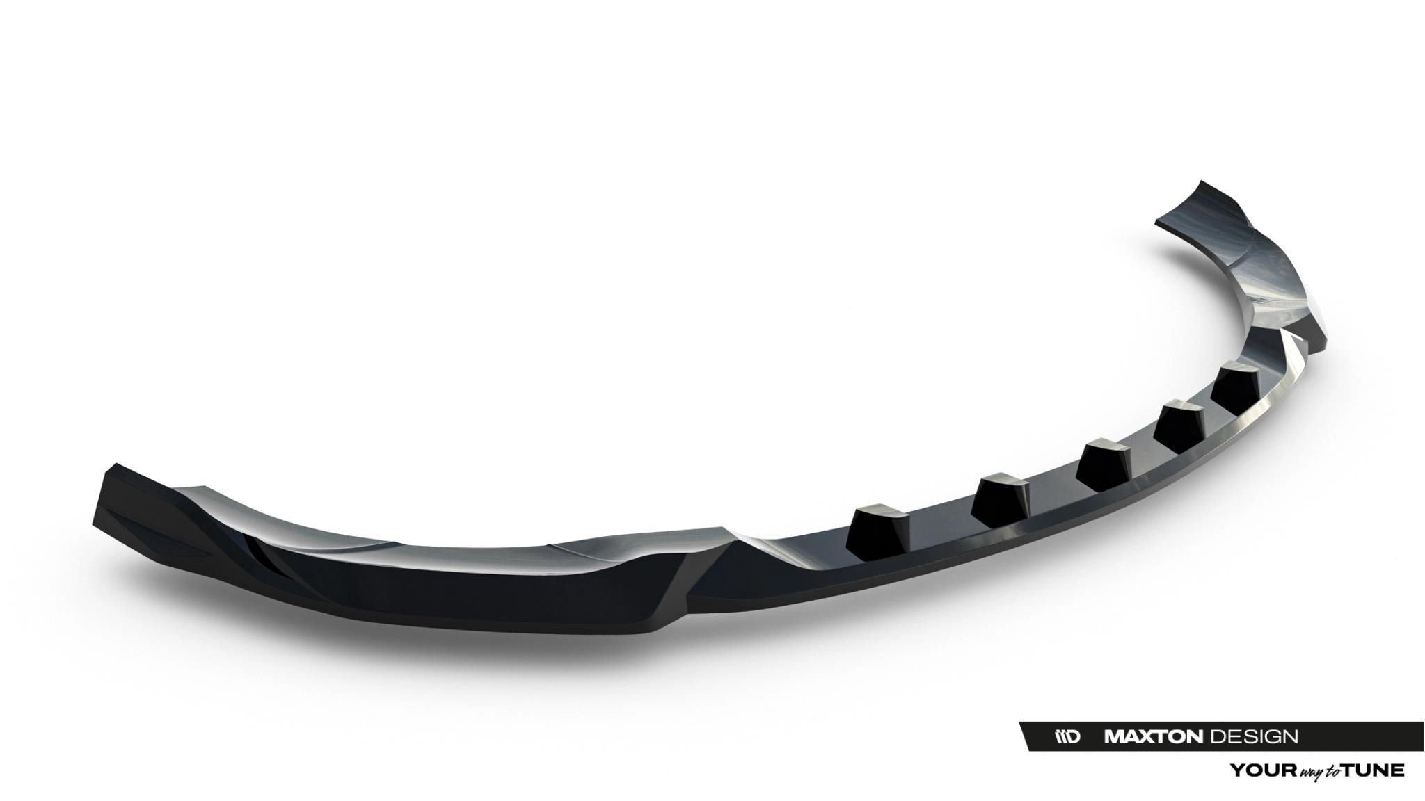 Maxton Design Street+ Spoilerlippe Front Ansatz passend für Mercedes-AMG E53 Limousine / Kombi W214 schwarz Hochglanz