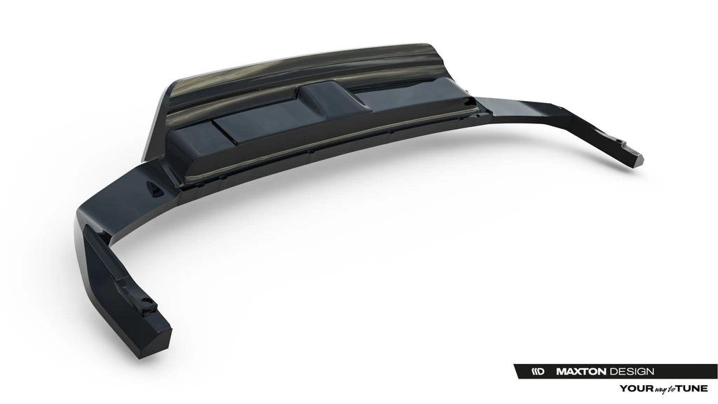 Maxton Design Street+ Mittlerer Diffusor Race Passend für VW Touareg Elegance Mk3 Facelift Schwarz Hochglanz