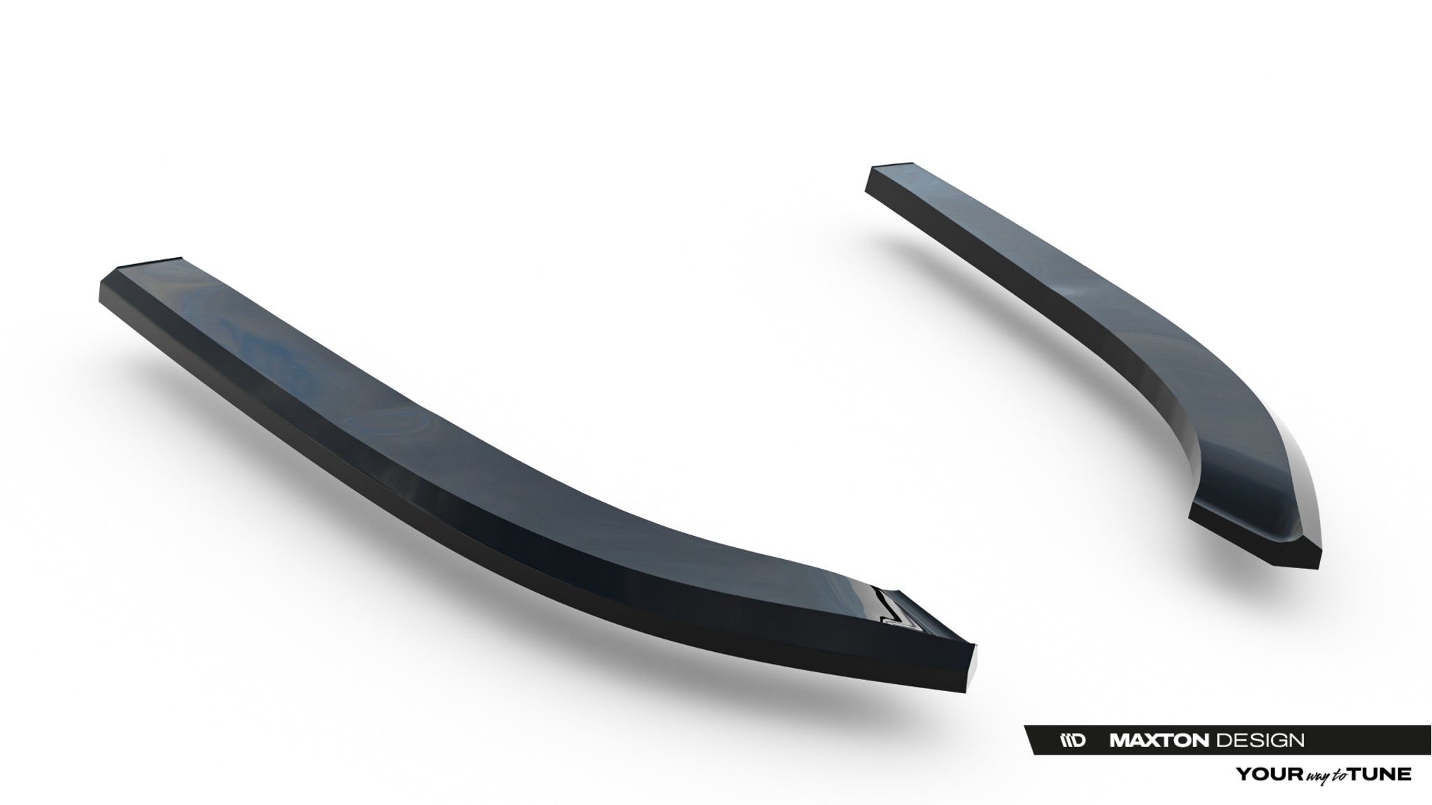 Maxton Design Heck Ansatz Flaps Diffusor passend für VW Jetta GLI Mk7 Facelift 2 schwarz Hochglanz