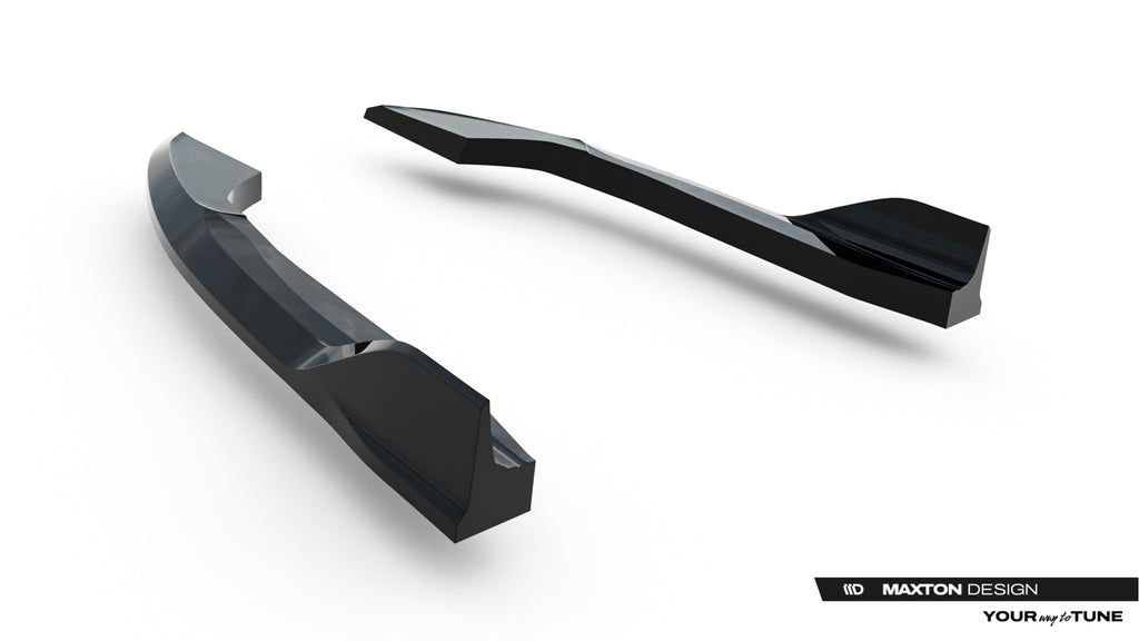 Maxton Design Heck Ansatz Flaps Diffusor V.1 passend für VW Golf R Variant Mk8 / Mk8 Facelift schwarz Hochglanz