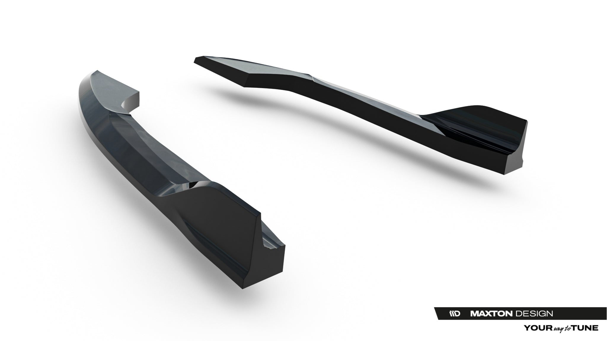 Maxton Design Heck Ansatz Flaps Diffusor V.1 passend für VW Golf R Variant Mk8 / Mk8 Facelift schwarz Hochglanz