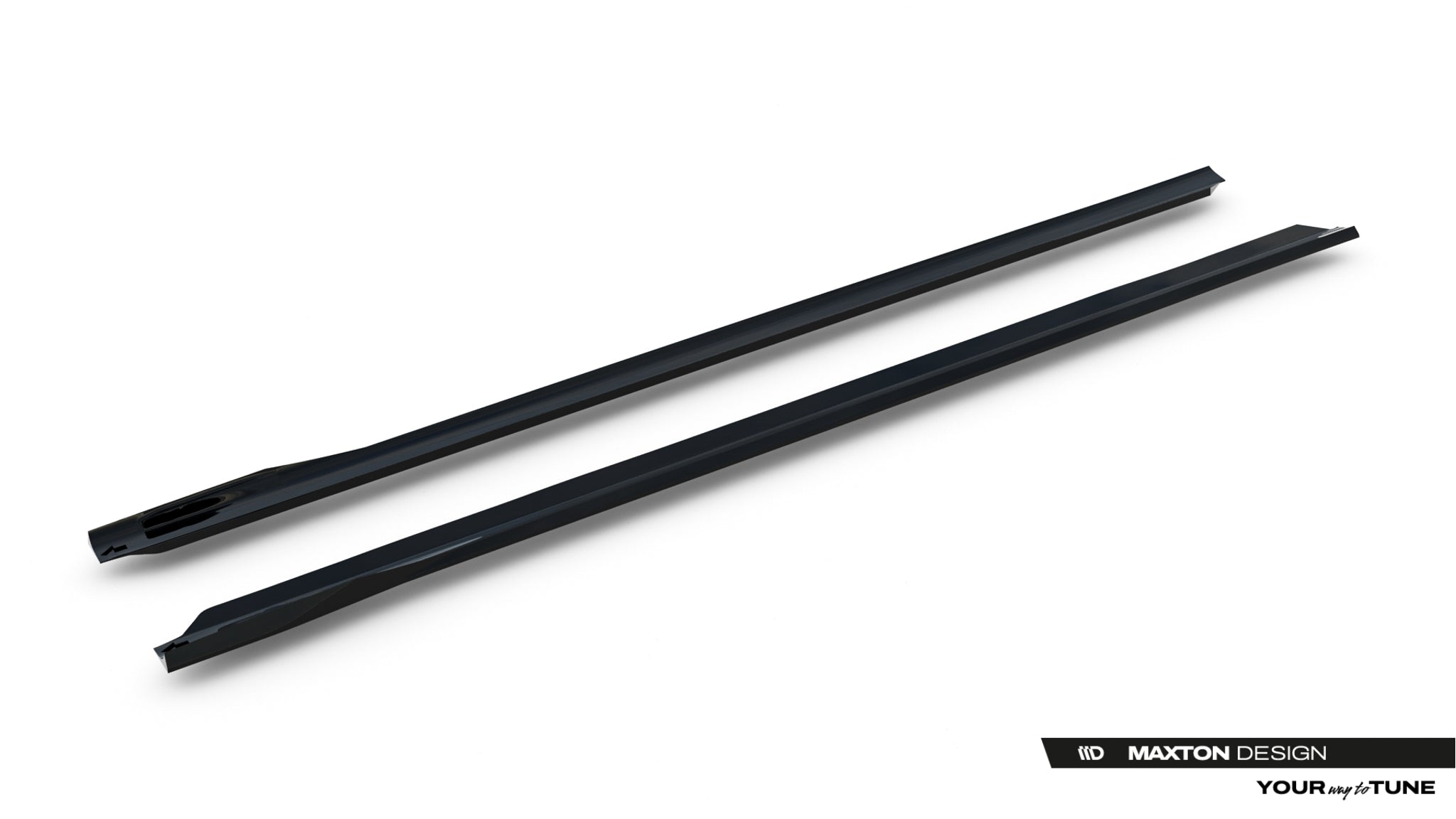 Maxton Design Street+ Seitenschweller Leisten V.2 passend für BMW 740d xDrive M Paket / 740i xDrive M-Paket G70 schwarz Hochglanz