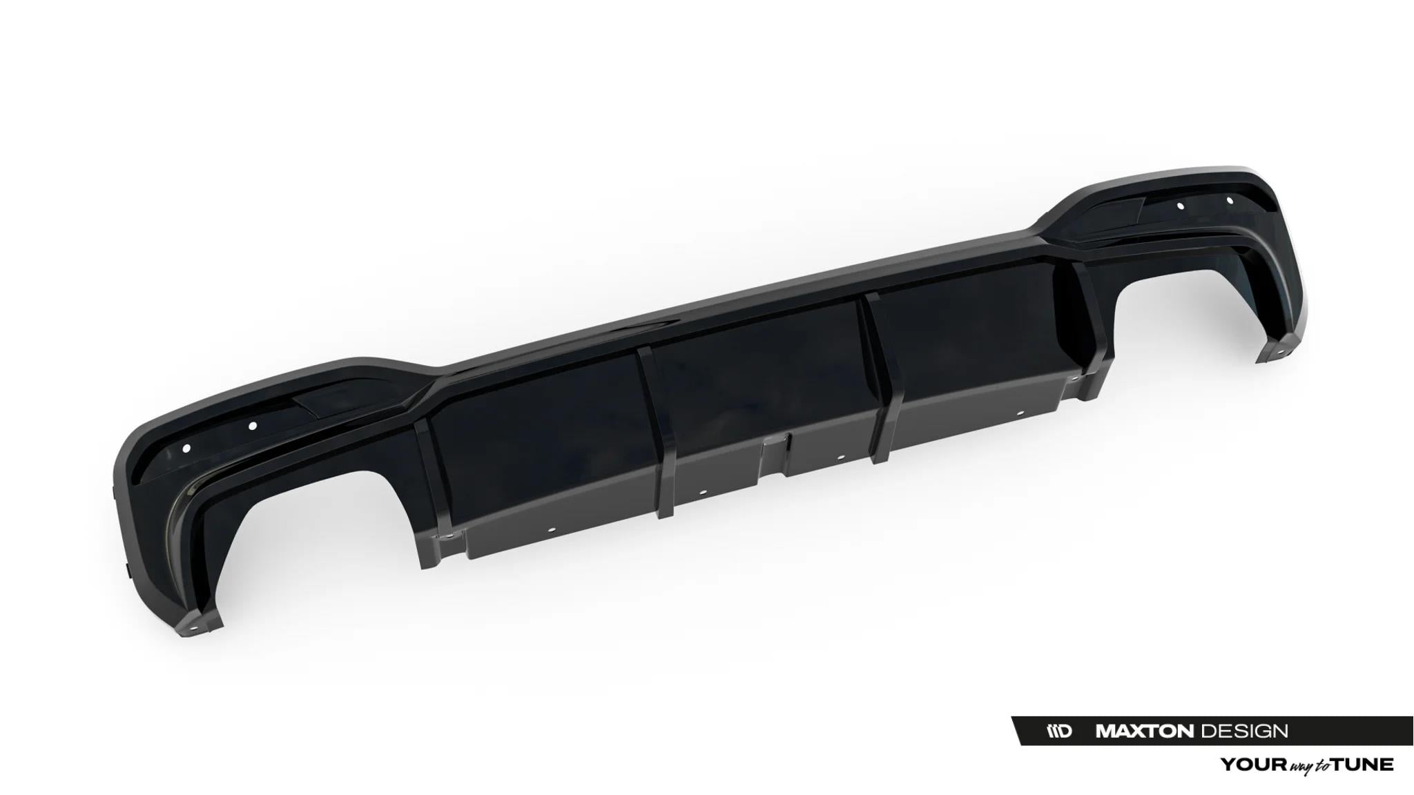 Maxton Design Diffusor Heck Ansatz Passend für Bmw 5er M-Paket Limousine / Touring G30 / G31 / G30 Facelift / G31 Facelift