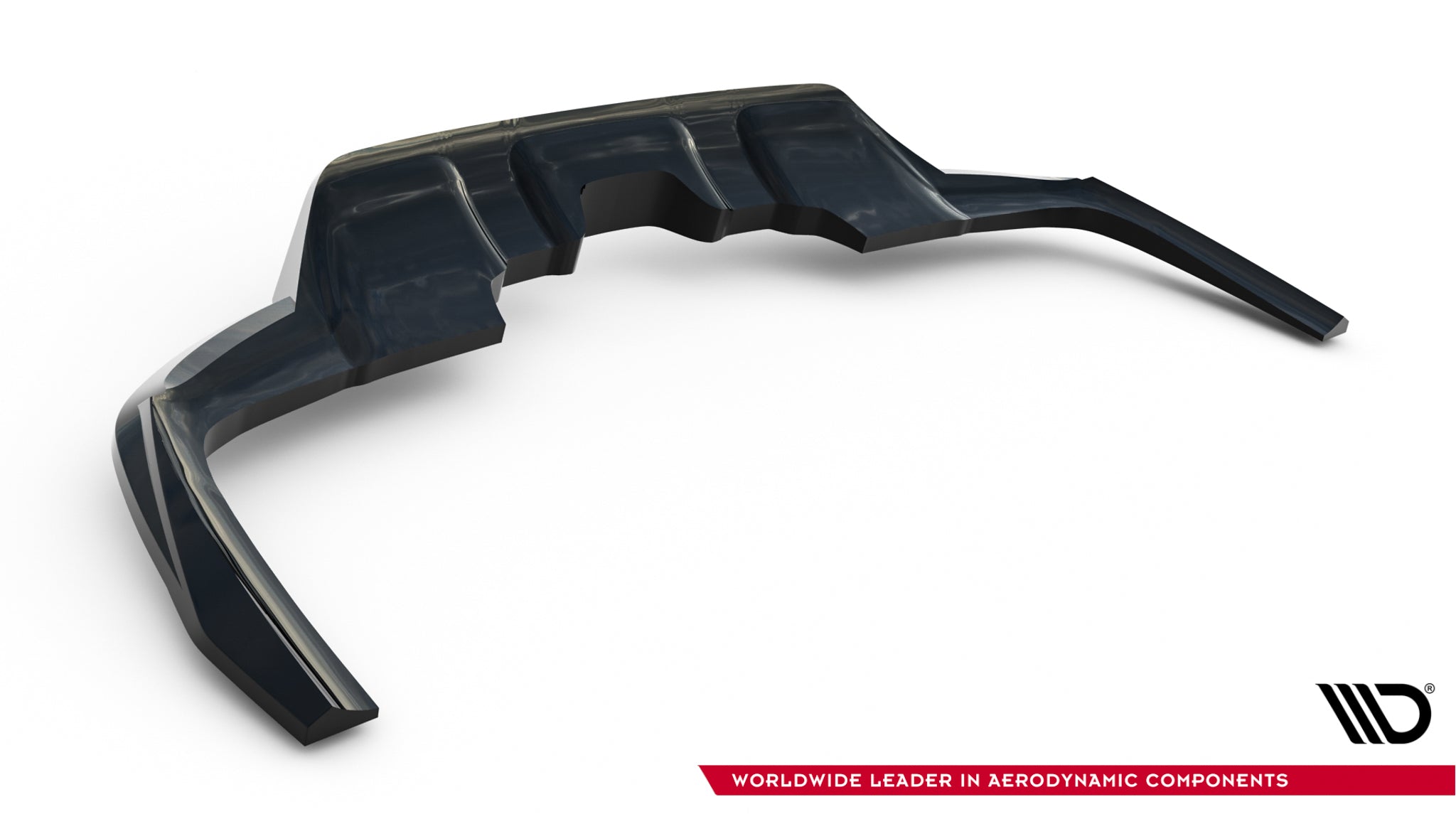 Maxton Design Street+ Mittlerer Diffusor RACE V.2 passend für Mercedes-Benz GLS AMG-Line X167 schwarz Hochglanz