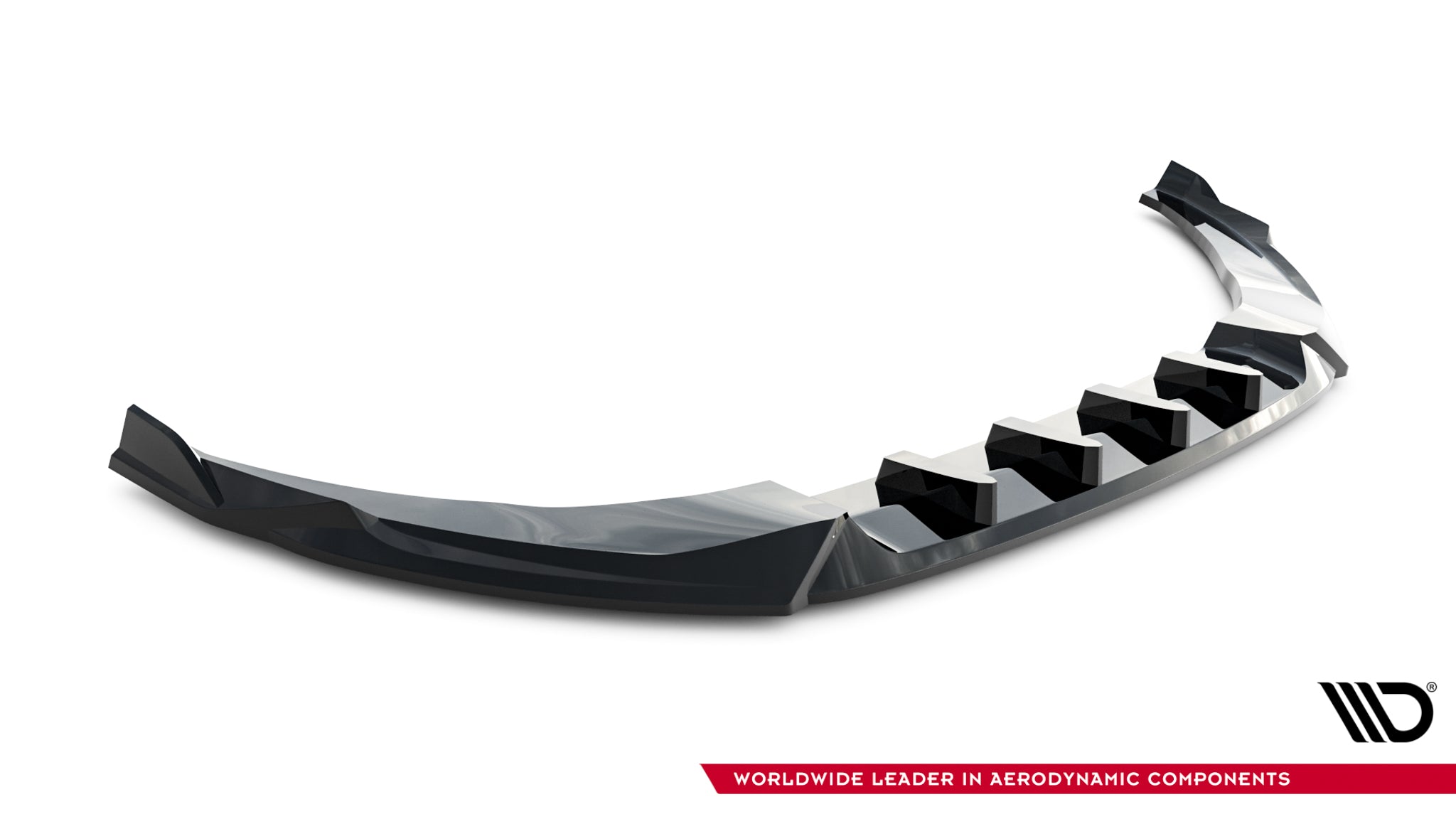 Maxton Design Street+ Spoilerlippe Front Ansatz V.2 passend für Audi A5 S-Line / S5 Limousine / Avant B10 schwarz Hochglanz