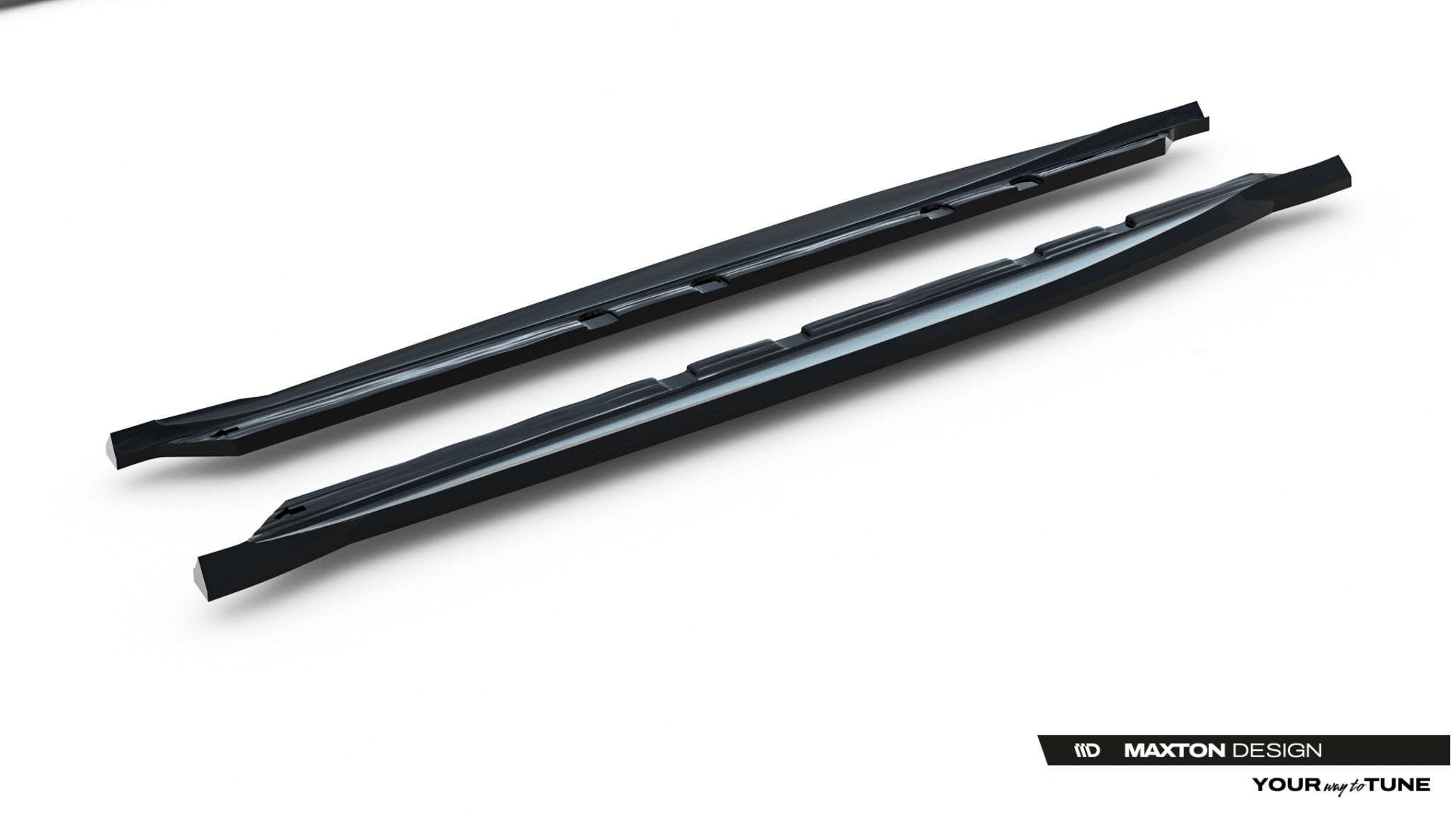 Maxton Design Street+ Seitenschweller Leisten V.2 passend für Cupra Leon ST / Hatchback Aero Mk1 / Mk1 Facelift schwarz Hochglanz