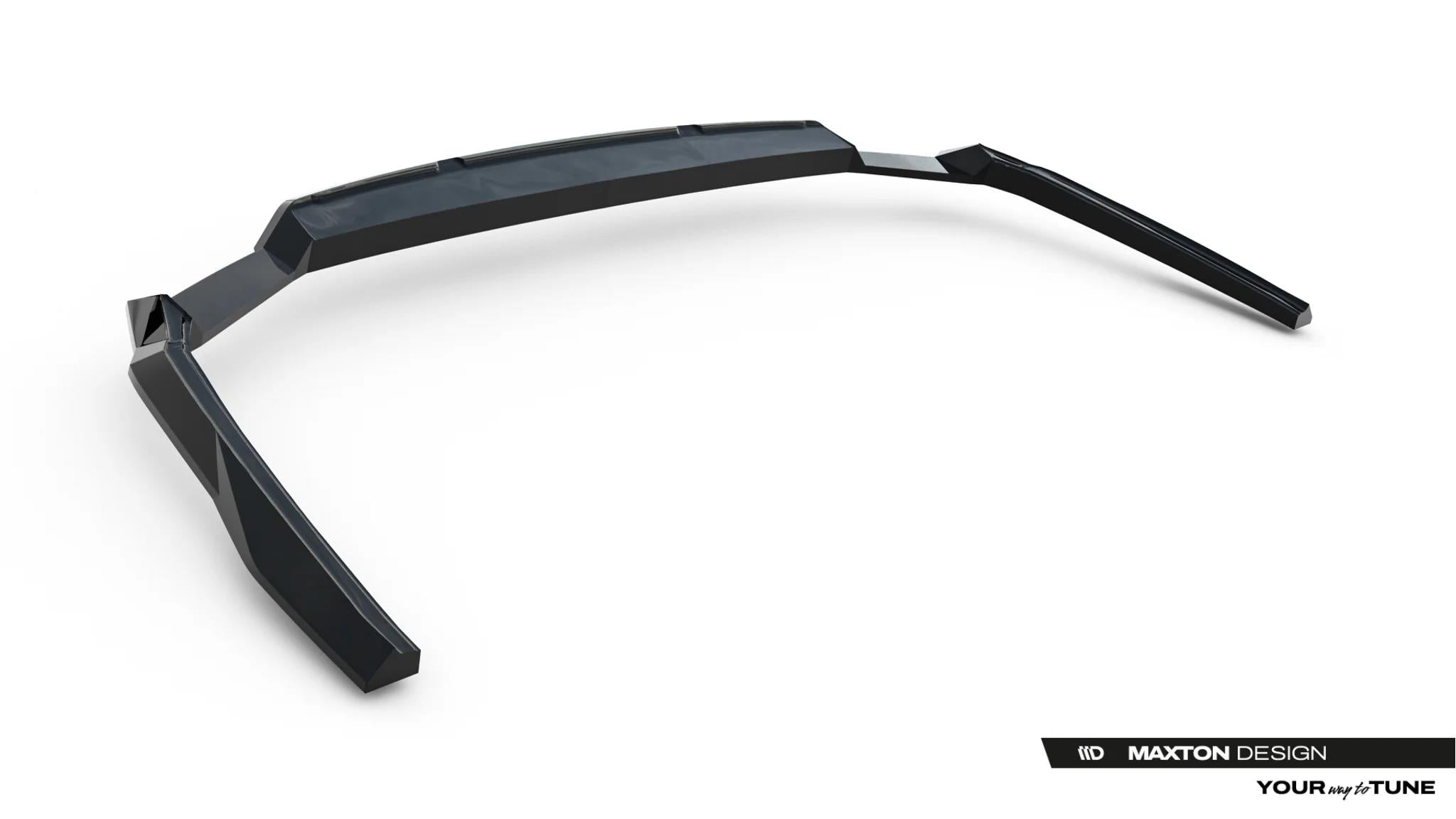 Maxton Design Street+ Mittlerer Diffusor Race Passend für V.3 Audi A6 S-Line C9 Schwarz Hochglanz