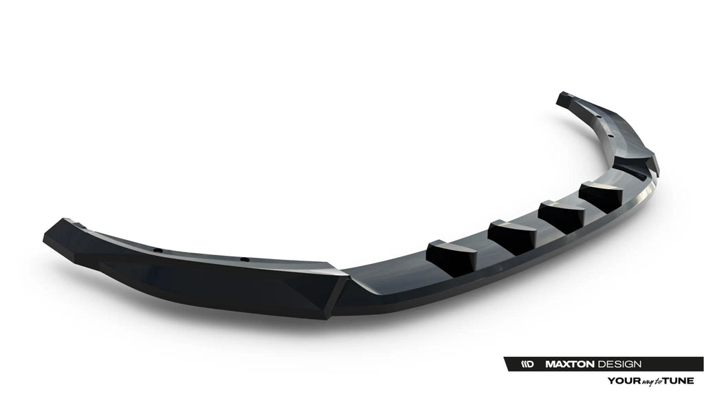 Maxton Design Street+ Spoilerlippe Front Ansatz passend für Skoda Kodiaq RS Mk2 schwarz Hochglanz