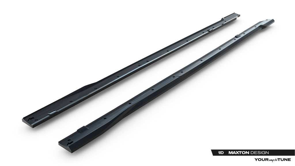 Maxton Design Street+ Seitenschweller Leisten Passend für Ford Transit Custom Msrt Mk2 Schwarz Hochglanz