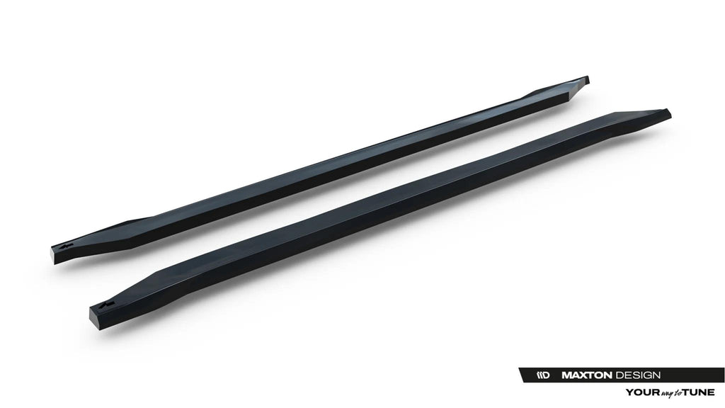 Maxton Design Street+ Seitenschweller Leisten Passend für Skoda Elroq RS Mk1 Schwarz Hochglanz