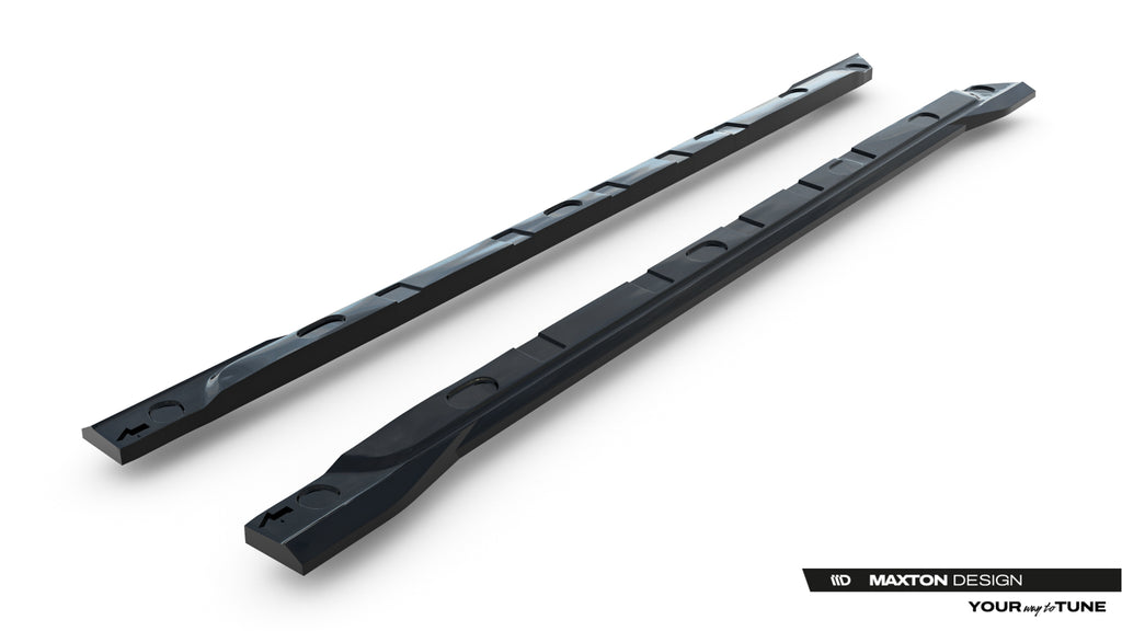 Maxton Design Street+ Seitenschweller Leisten passend für Renault Clio Mk5 Facelift schwarz Hochglanz