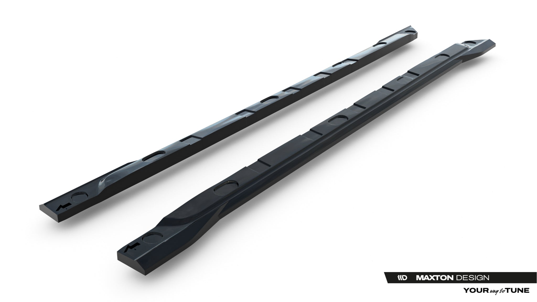 Maxton Design Street+ Seitenschweller Leisten passend für Renault Clio Mk5 Facelift schwarz Hochglanz