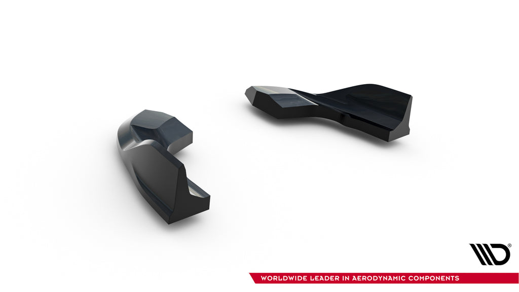 Maxton Design Heck Ansatz Flaps Diffusor V.7 passend für VW Golf R Hatchback Mk8 / Mk8 Facelift schwarz Hochglanz