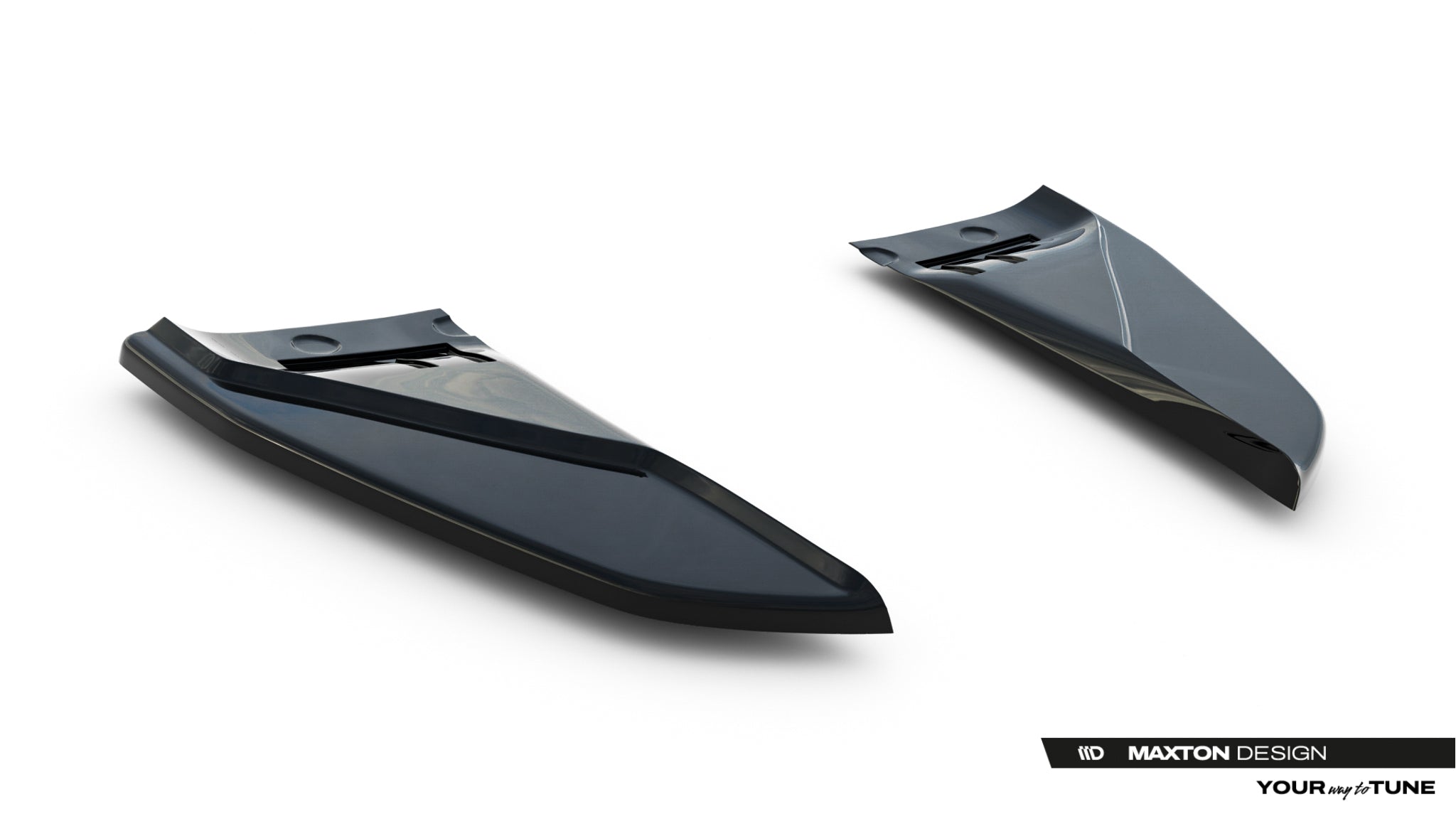 Maxton Design Heck Ansatz Flaps Diffusor V.1 passend für Tesla Model S Mk1 schwarz Hochglanz