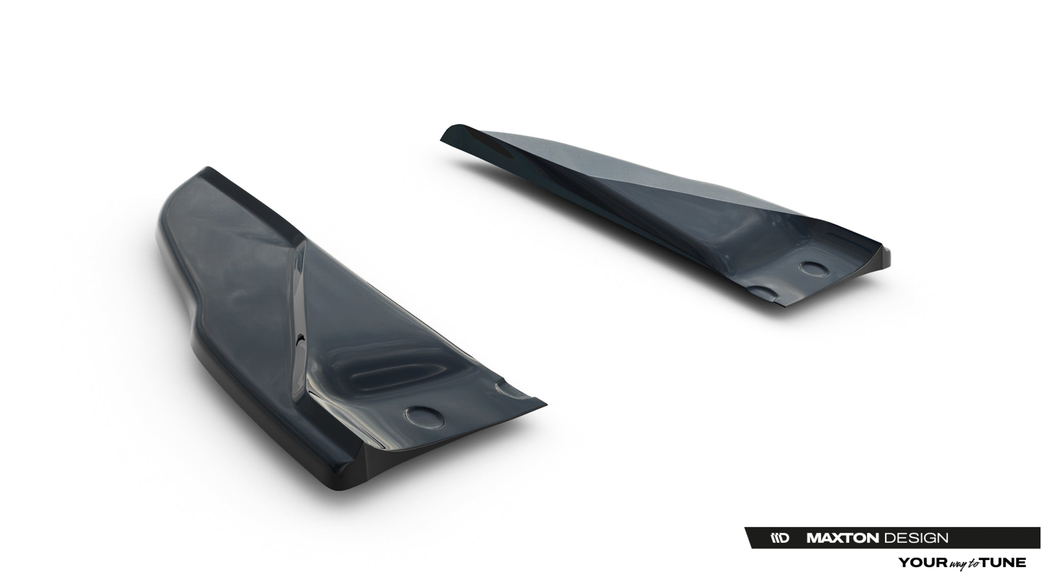 Maxton Design Heck Ansatz Flaps Diffusor V.2 passend für Tesla Model S Mk1 schwarz Hochglanz