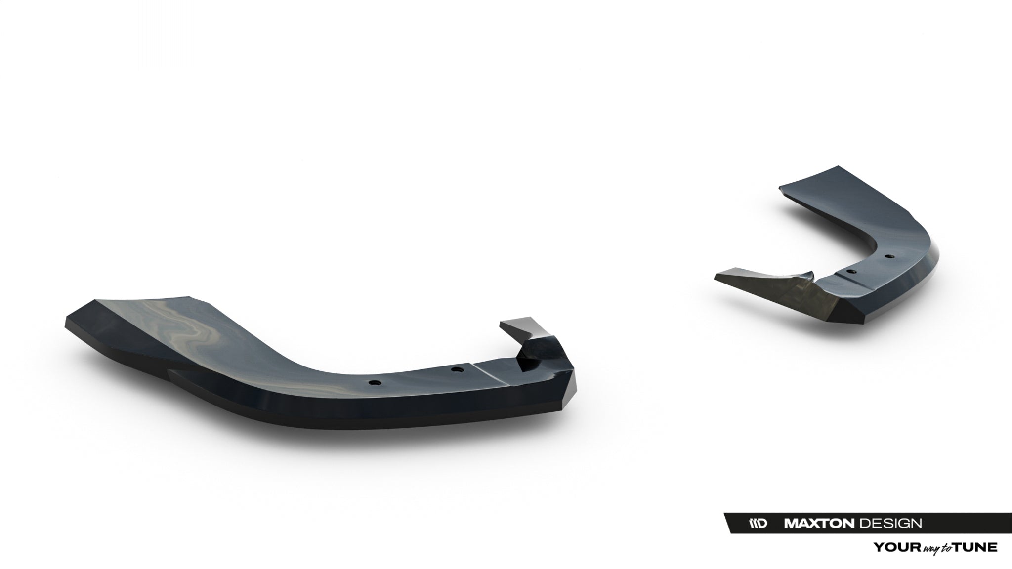 Maxton Design Heck Ansatz Flaps Diffusor passend für Land Rover Range Rover SVR Mk2 Facelift schwarz Hochglanz