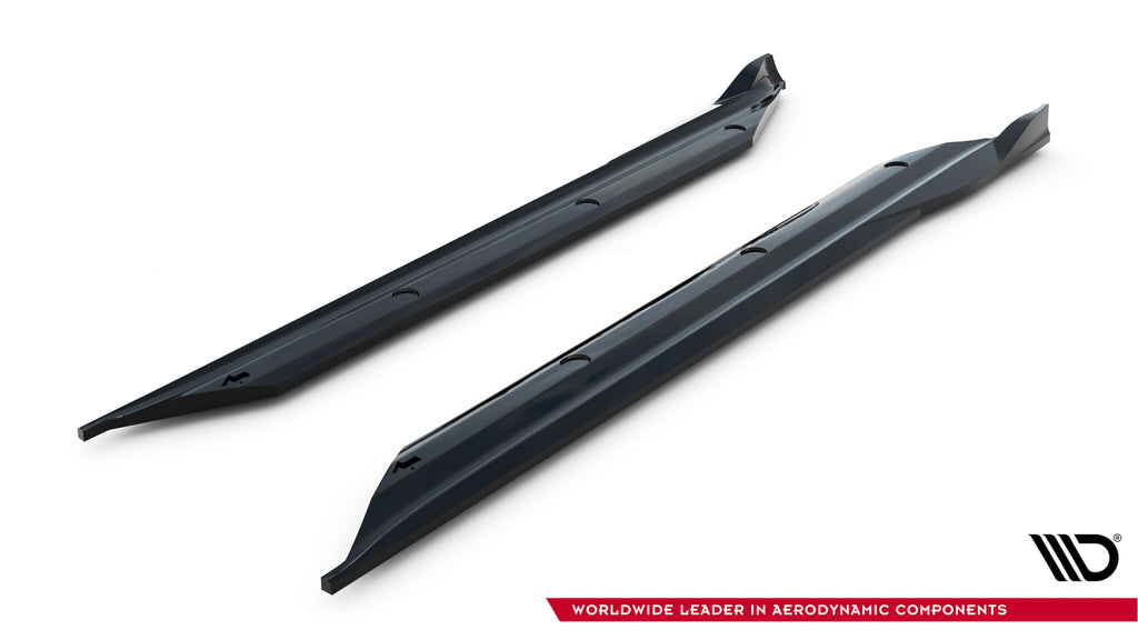 Maxton Design Street+ Seitenschweller Leisten V.2 passend für Porsche 718 Cayman GTS 982c schwarz Hochglanz
