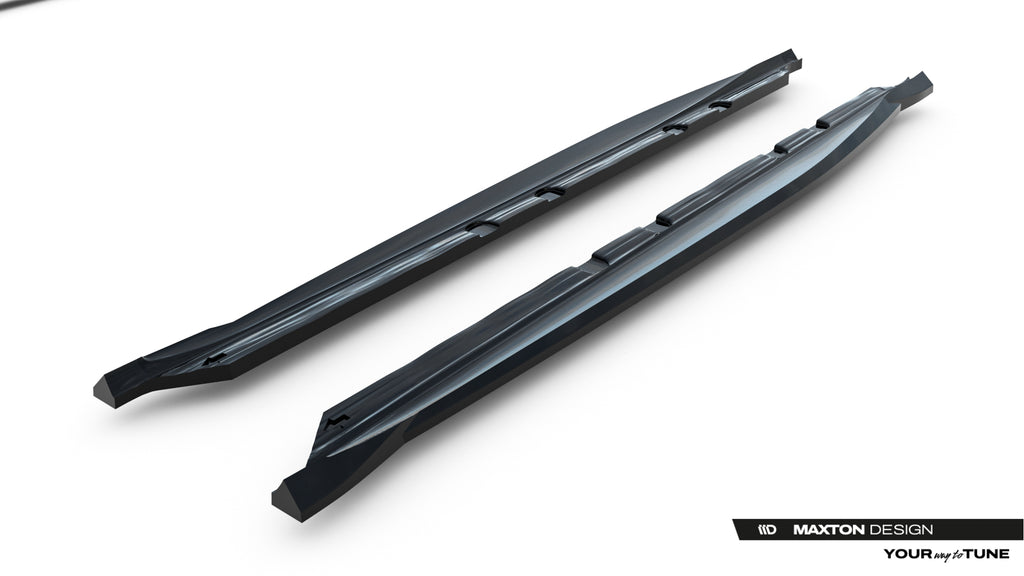 Maxton Design Street+ Seitenschweller Leisten V.2 passend für Cupra Leon ST / Hatchback Aero Mk1 / Mk1 Facelift schwarz Hochglanz