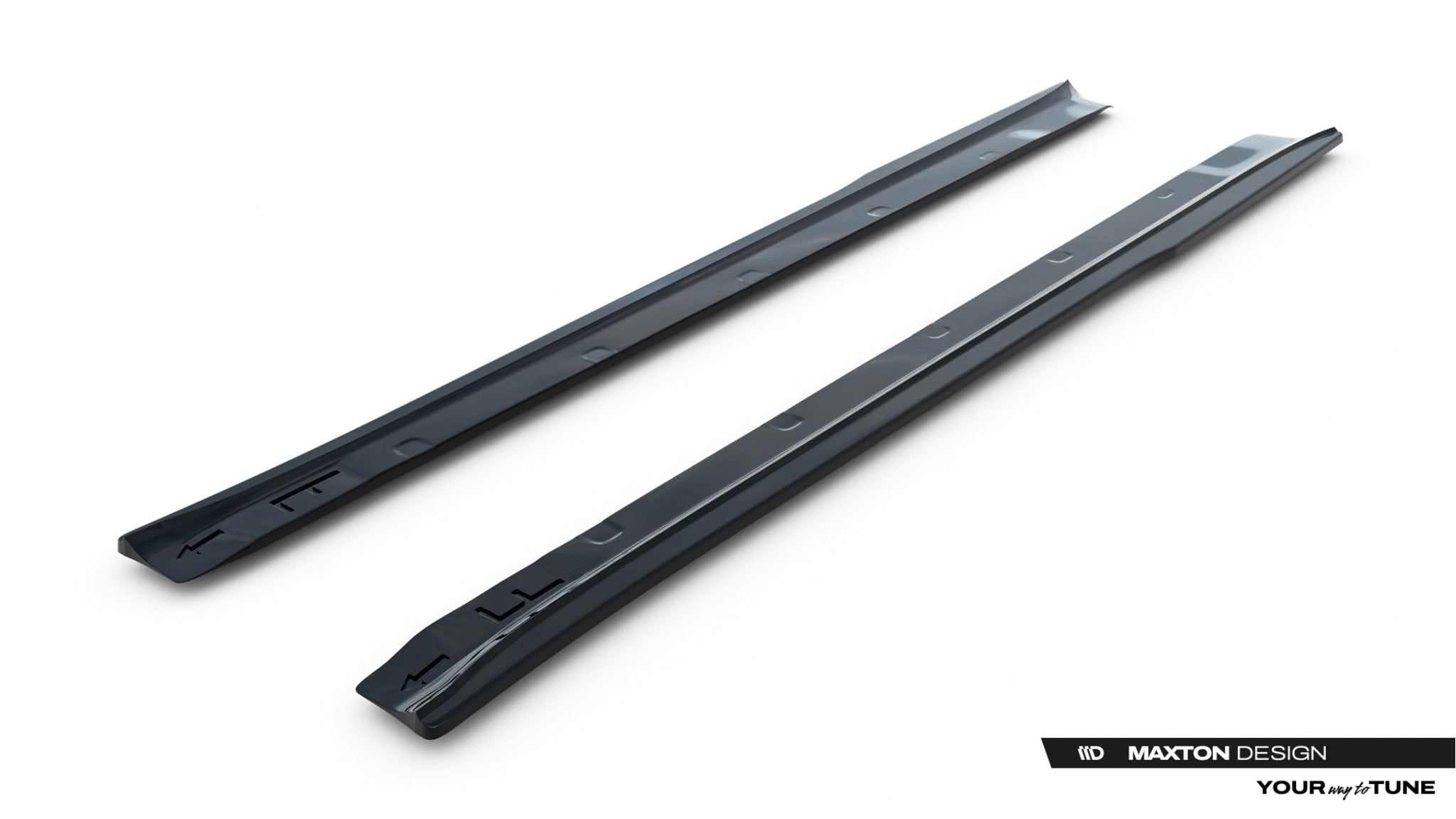 Maxton Design Street+ Seitenschweller Leisten V.2 passend für Tesla Model S Mk1 schwarz Hochglanz