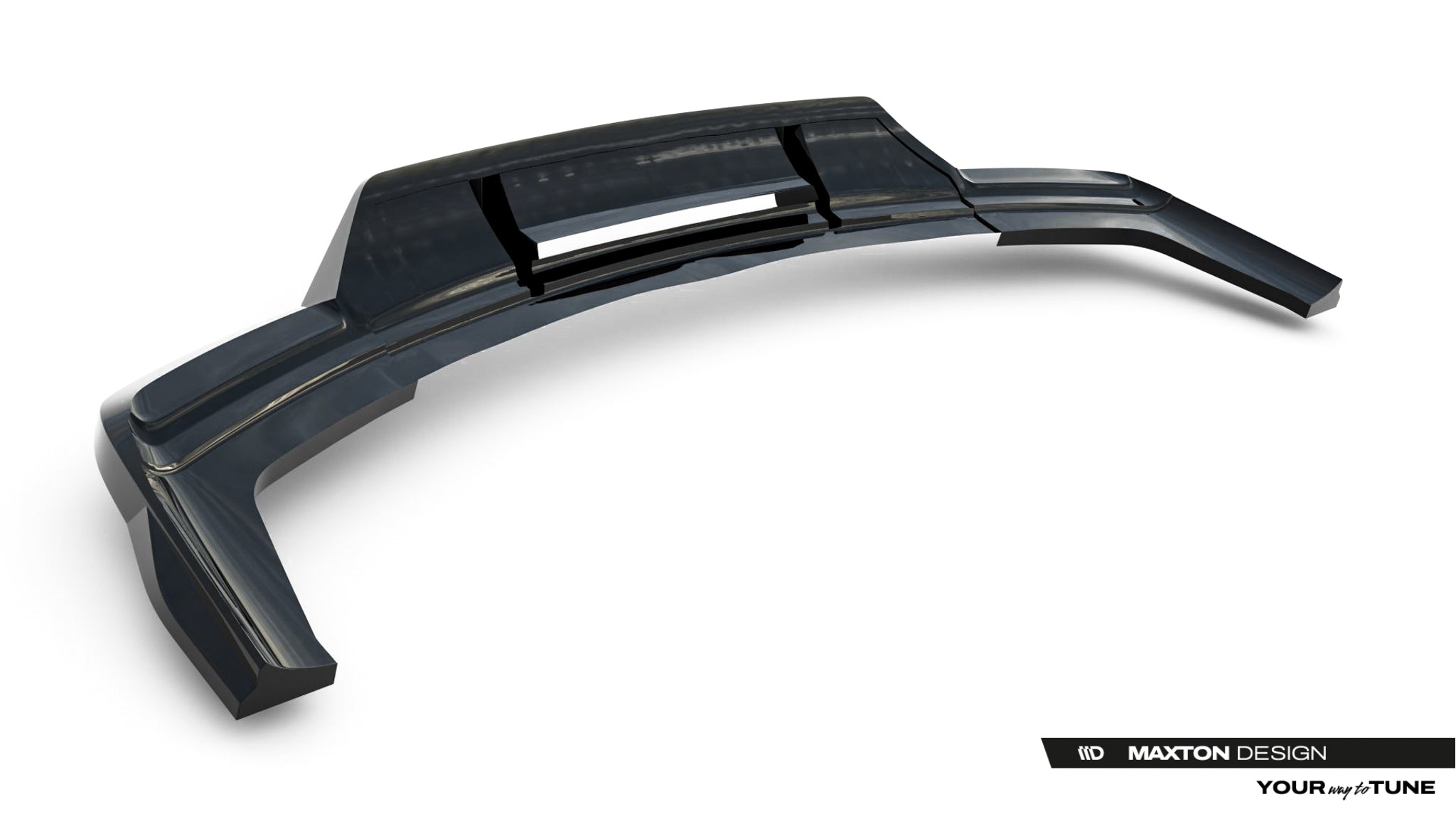 Maxton Design Street+ Mittlerer Diffusor Race Passend für Jaecoo 7 Mk1 Schwarz Hochglanz