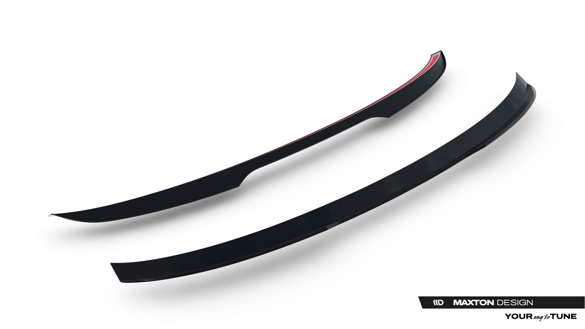 Maxton Design Höher Spoiler CAP passend für Porsche Macan EV Mk1 schwarz Hochglanz