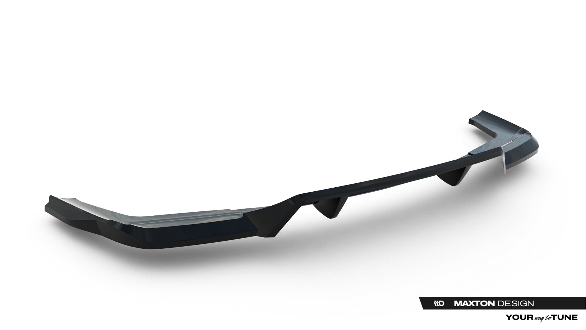 Maxton Design Street+ Mittlerer Diffusor Race Passend für Jaecoo 7 Mk1 Schwarz Hochglanz