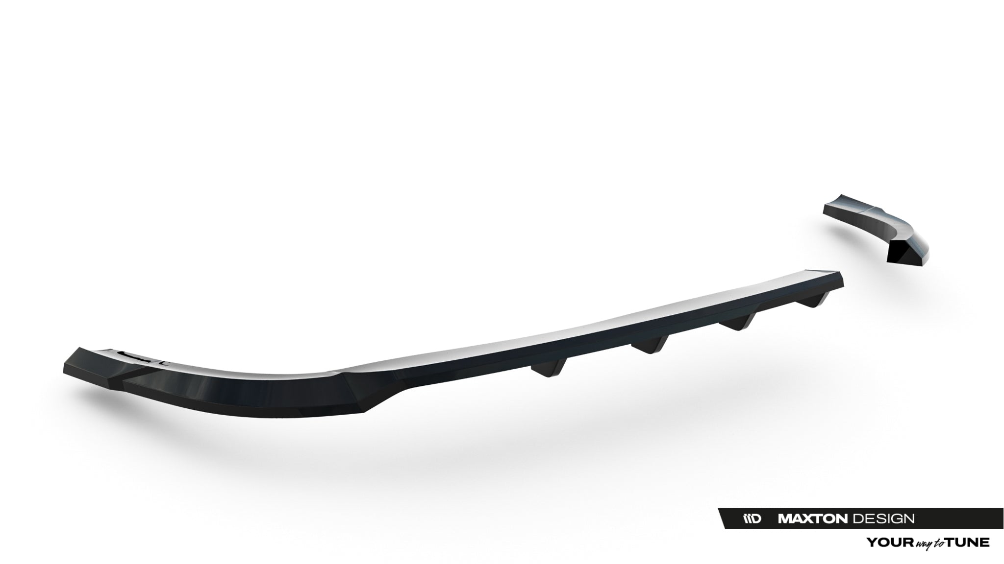 Maxton Design Street+ Mittlerer Diffusor RACE passend für Hyundai Tucson Mk4 Facelift schwarz Hochglanz