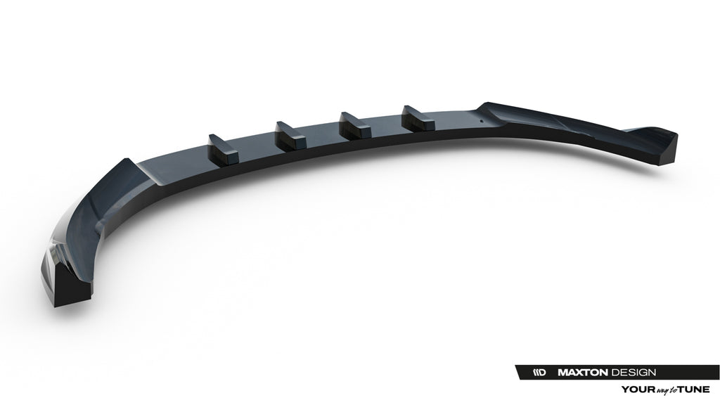 Maxton Design Street+ Spoilerlippe Front Ansatz Passend für Opel Grandland Mk1 Schwarz Hochglanz
