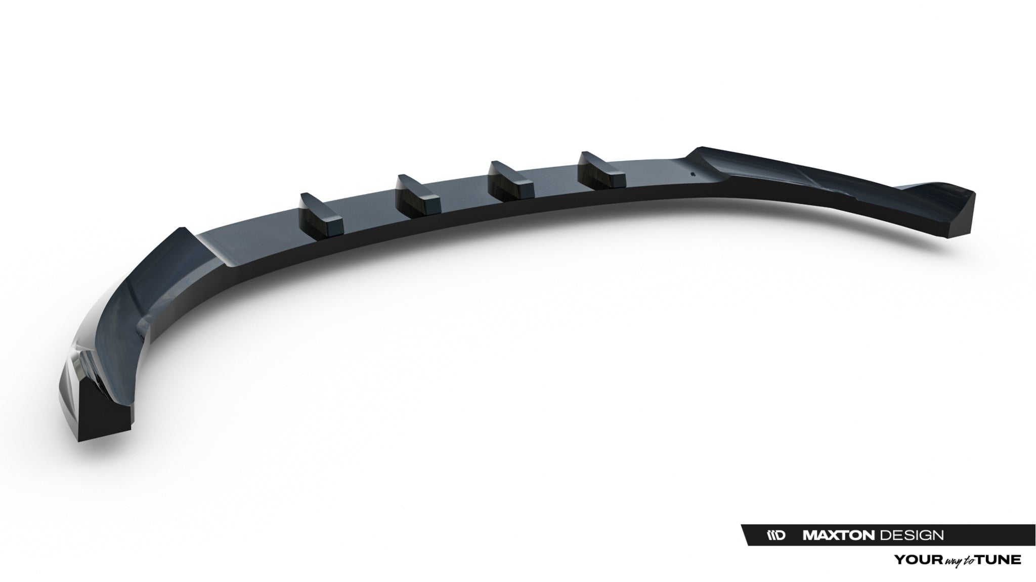 Maxton Design Street+ Spoilerlippe Front Ansatz Passend für Opel Grandland Mk1 Schwarz Hochglanz