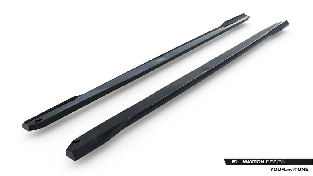 Maxton Design Street+ Seitenschweller Leisten passend für Subaru WRX STI Mk2 schwarz Hochglanz
