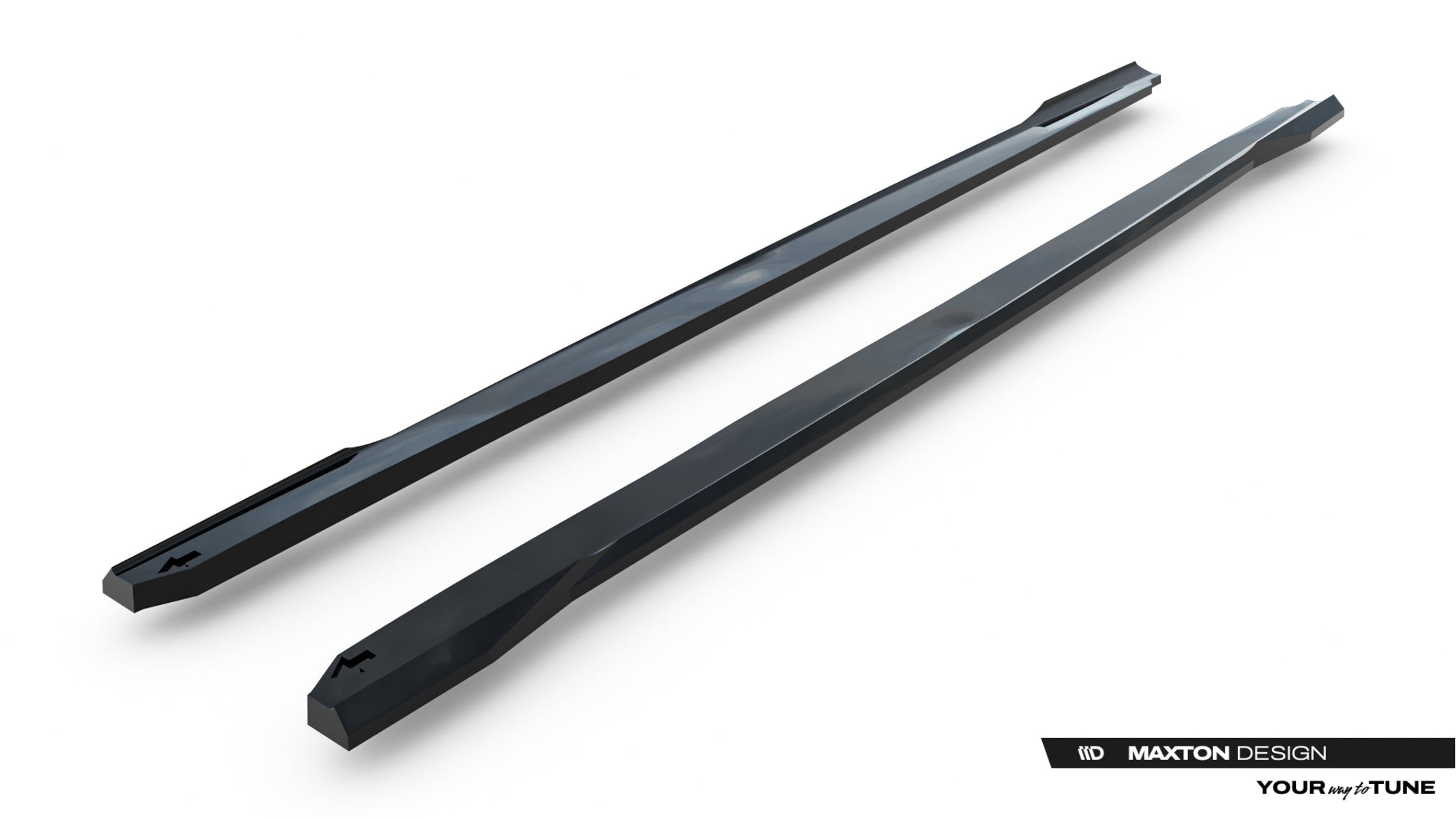 Maxton Design Street+ Seitenschweller Leisten passend für Subaru WRX STI Mk2 schwarz Hochglanz