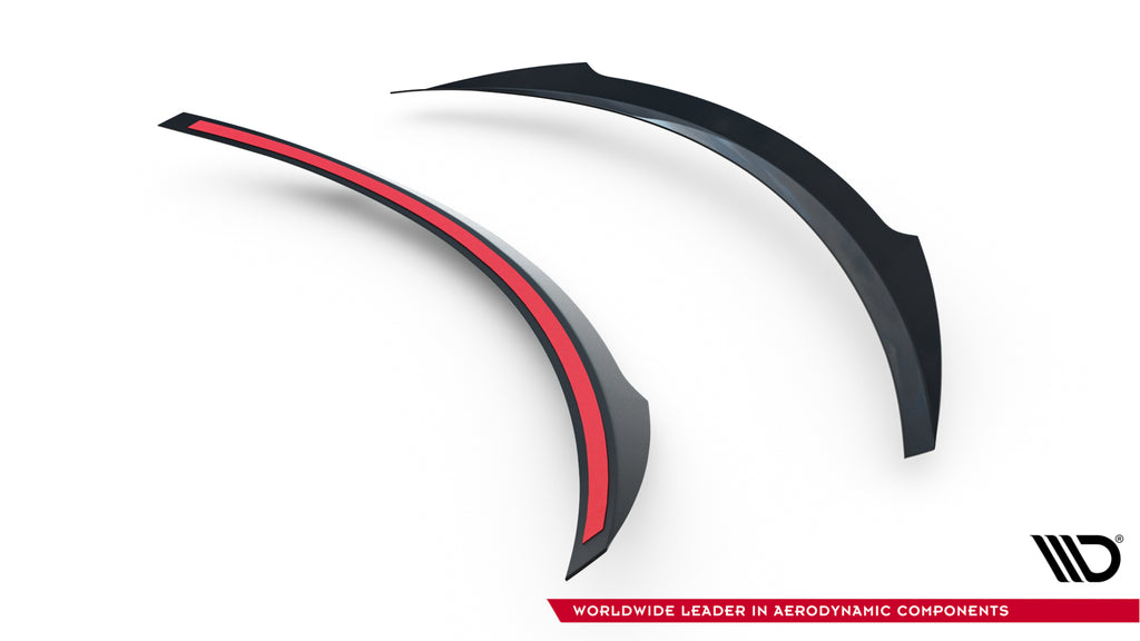 Maxton Design Spoiler CAP passend für Mercedes- Benz C Coupe AMG-Line C205 schwarz Hochglanz