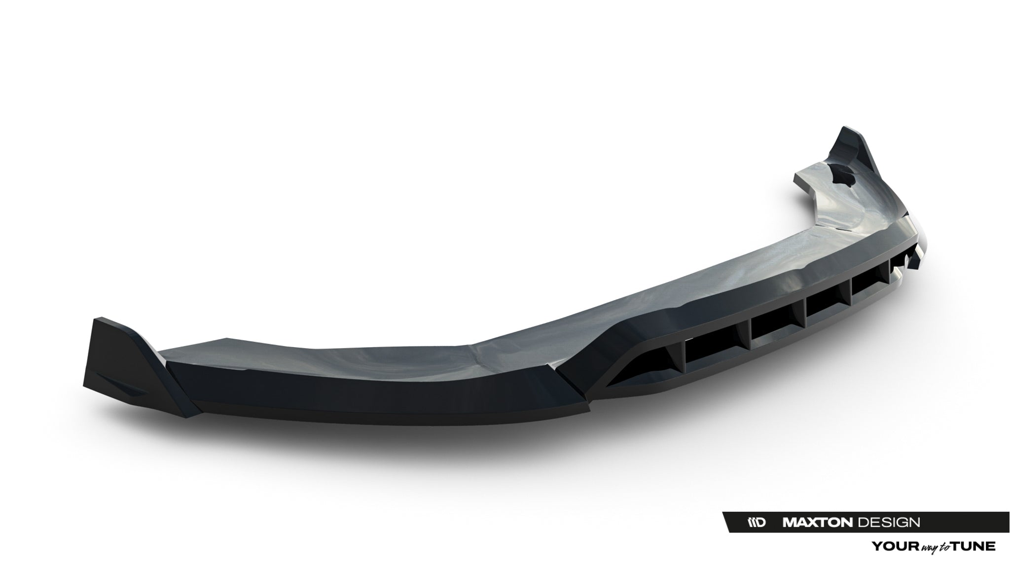 Maxton Design Street+ Spoilerlippe Front Ansatz passend für Land Rover Range Rover Evoque Dynamic Mk2 schwarz Hochglanz