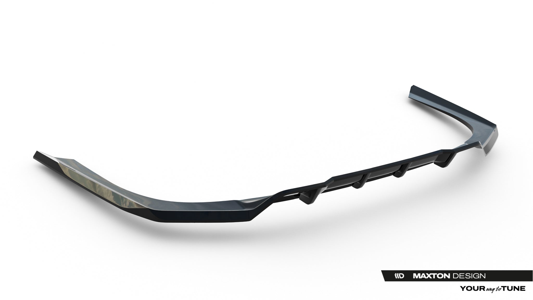 Maxton Design Street+ Mittlerer Diffusor RACE V.2 passend für BMW 7 M-Paket G70 schwarz Hochglanz
