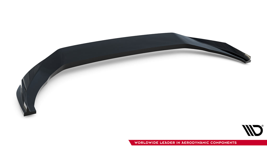 Maxton Design Street+ Spoilerlippe Front Ansatz V.1 passend für Audi A5 S-Line / S5 Limousine / Avant B10 schwarz Hochglanz