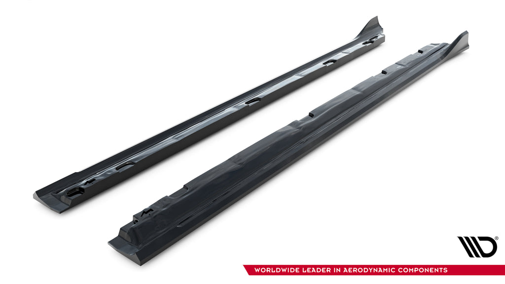 Maxton Design Street+ Seitenschweller Leisten V.2 passend für Skoda Superb Mk4 schwarz Hochglanz