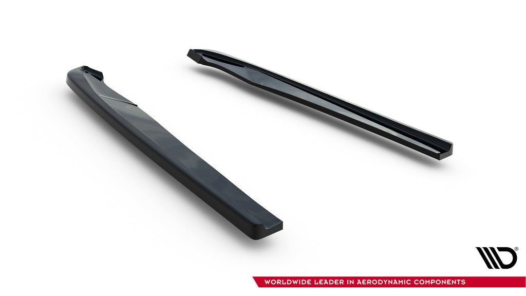 Maxton Design Heck Ansatz Flaps Diffusor passend für Audi A4 / A4 S-Line / S4 Limousine / Avant B9 schwarz Hochglanz