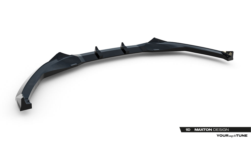 Maxton Design Street+ Spoilerlippe Front Ansatz passend für Toyota C-HR Mk2 schwarz Hochglanz