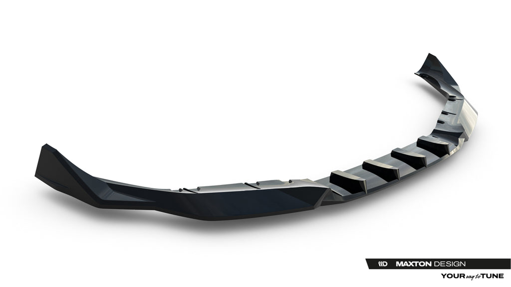 Maxton Design Street+ Spoilerlippe Front Ansatz V.3 passend für BMW M5 F90 schwarz Hochglanz