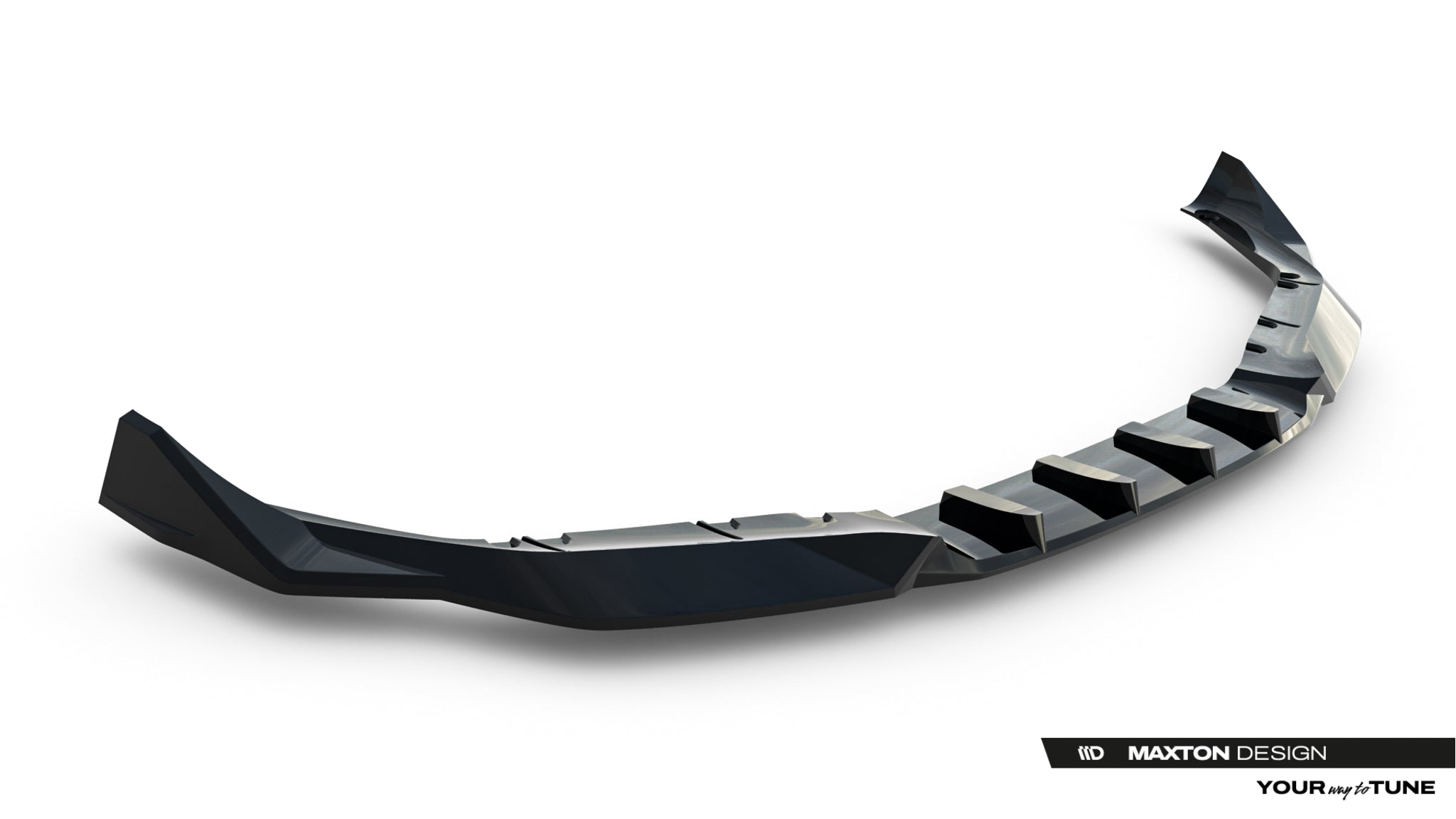 Maxton Design Street+ Spoilerlippe Front Ansatz V.3 passend für BMW M5 F90 schwarz Hochglanz