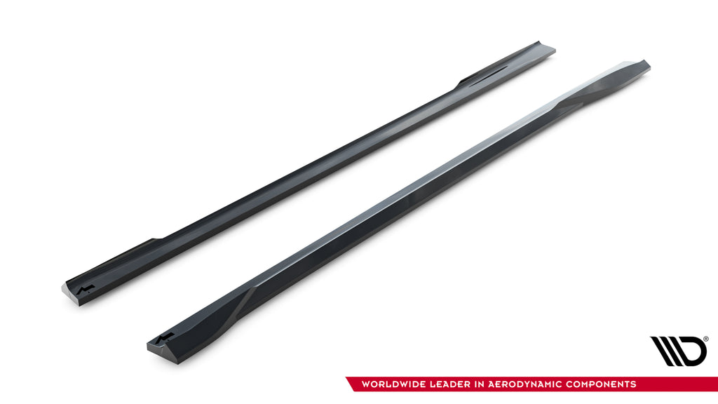 Maxton Design Street+ Seitenschweller Leisten passend für BMW 4er Cabrio / Coupe F33 / F32 schwarz Hochglanz