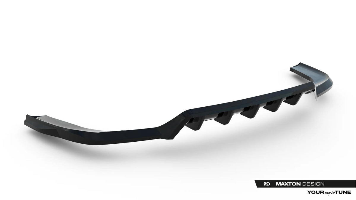 Maxton Design Street+ Mittlerer Diffusor RACE für Jaecoo 7 Hybrid Mk1 [2023-] | Schwarz Hochglanz | ABS-Kunststoff