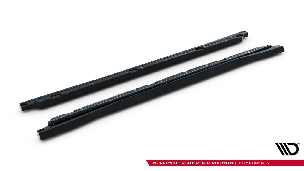 Maxton Design Street+ Seitenschweller Leisten passend für VW Tiguan Mk3 schwarz Hochglanz