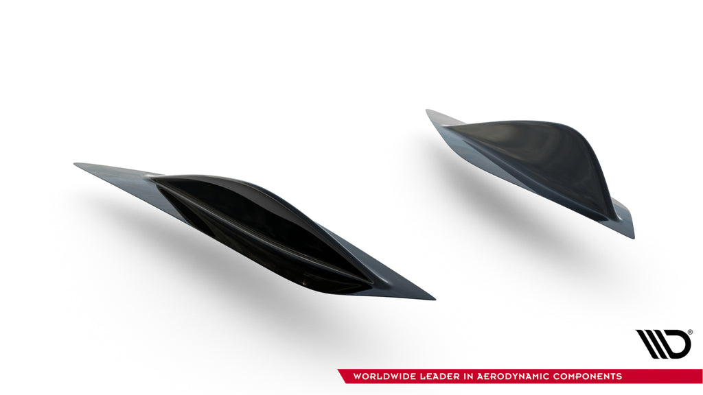 Maxton Design Spoiler Seiten Erweiterung Honda Civic Type-R Mk10 / Mk10 Facelift schwarz Hochglanz für Honda Civic Mk10 Facelift