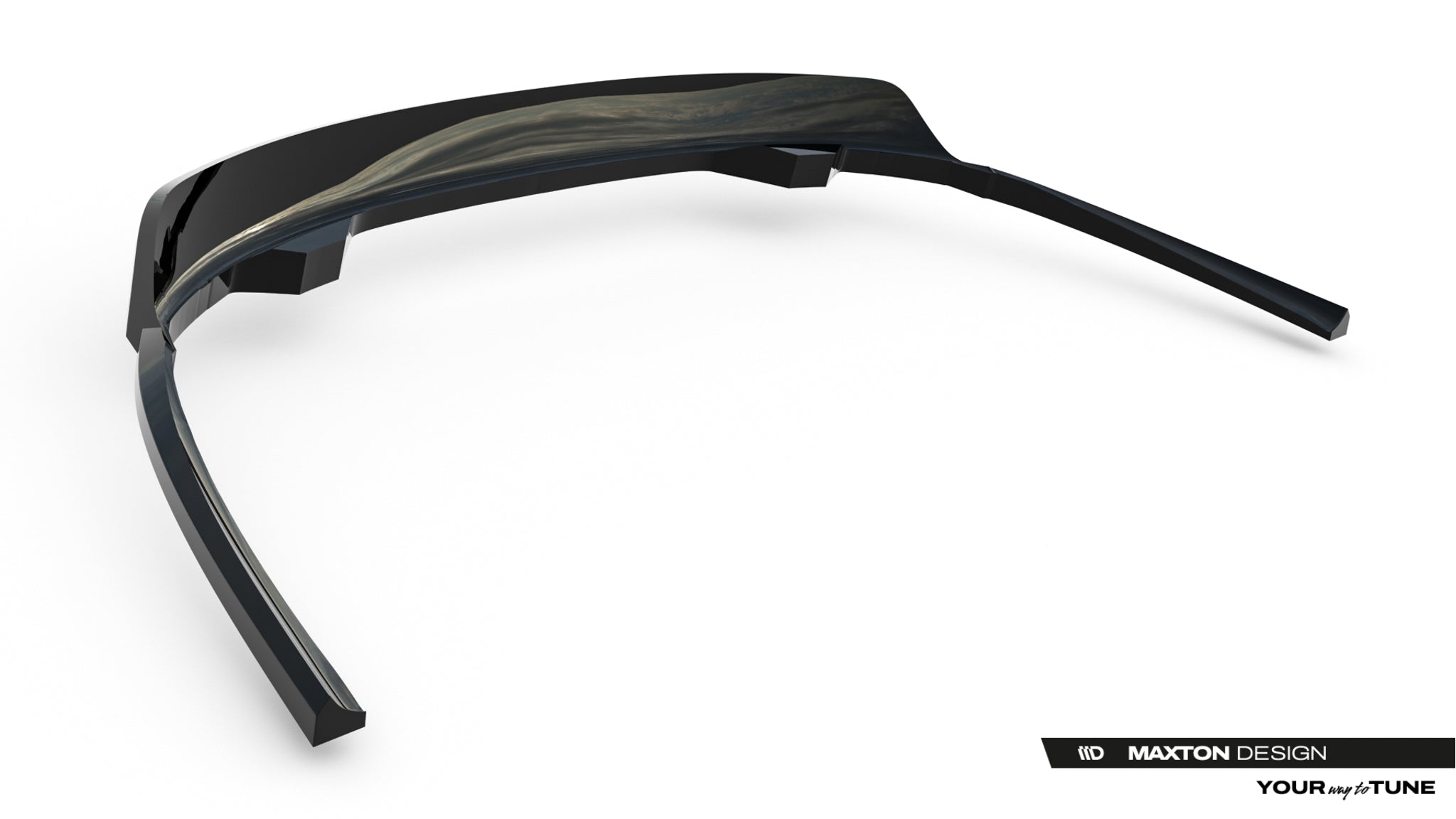 Maxton Design Street+ Mittlerer Diffusor Race Passend für Land Rover Discovery Hse Mk5 Facelift Schwarz Hochglanz